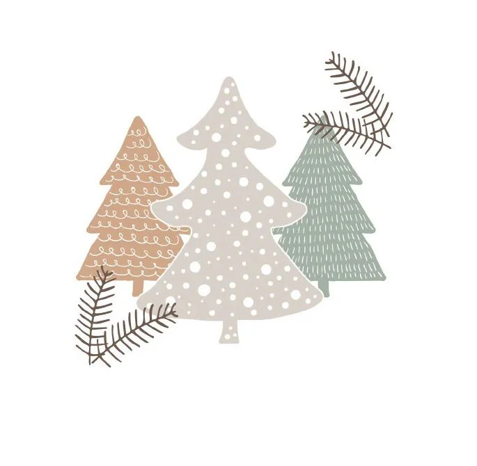 Duni servetten Graphic Trees – 33x33cm