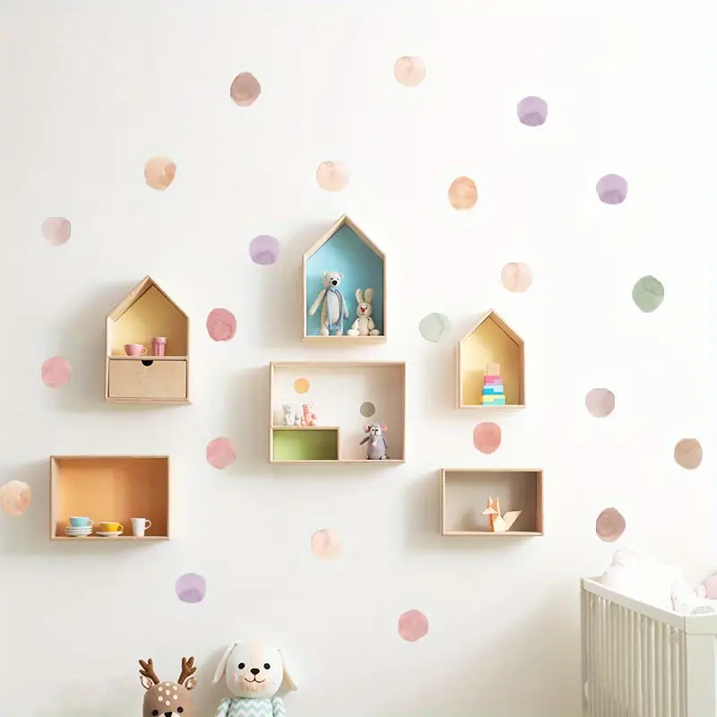 Muursticker ‘Aquarel Stippen’