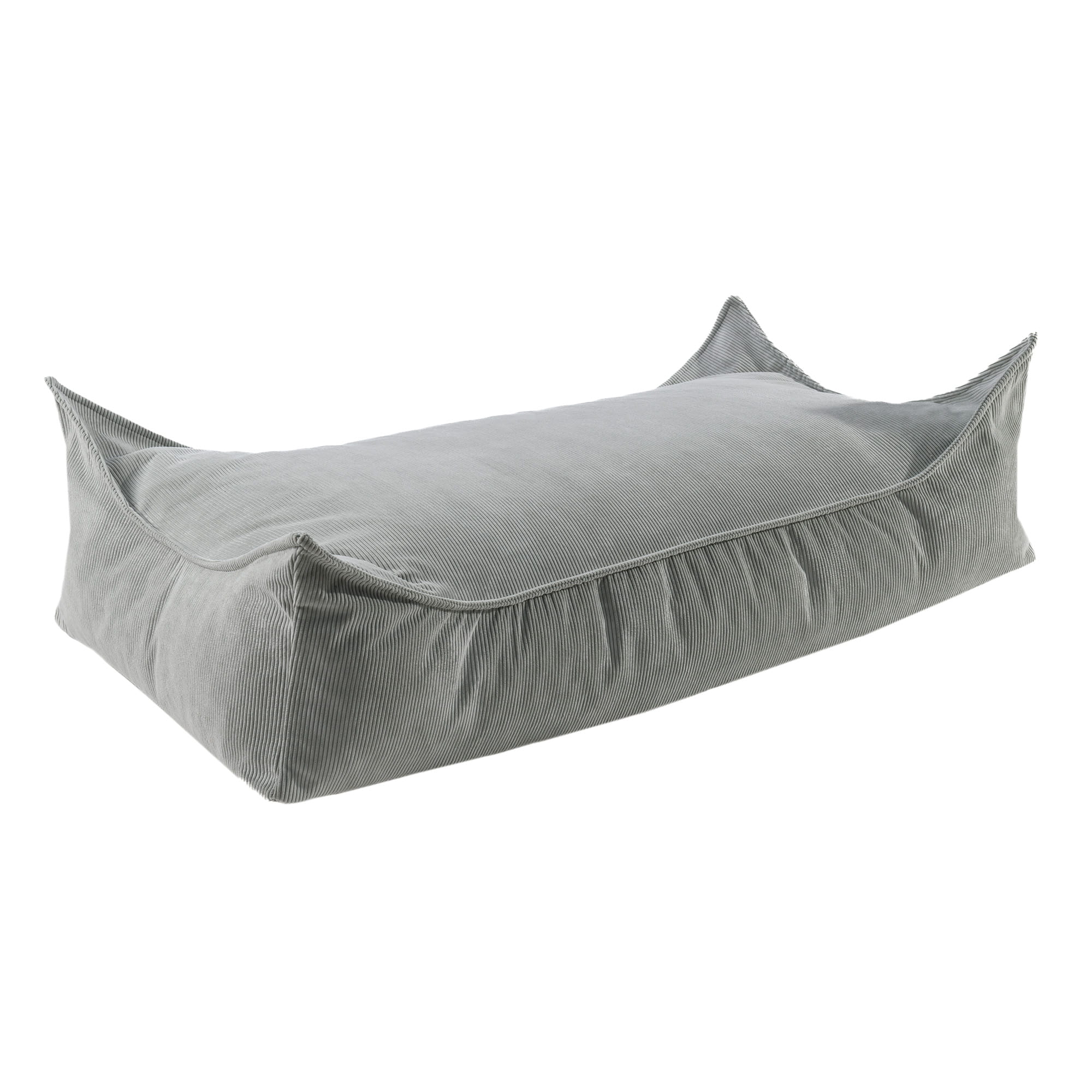 MeowBaby® Poef voor kinderen | Corduroy Grijs
