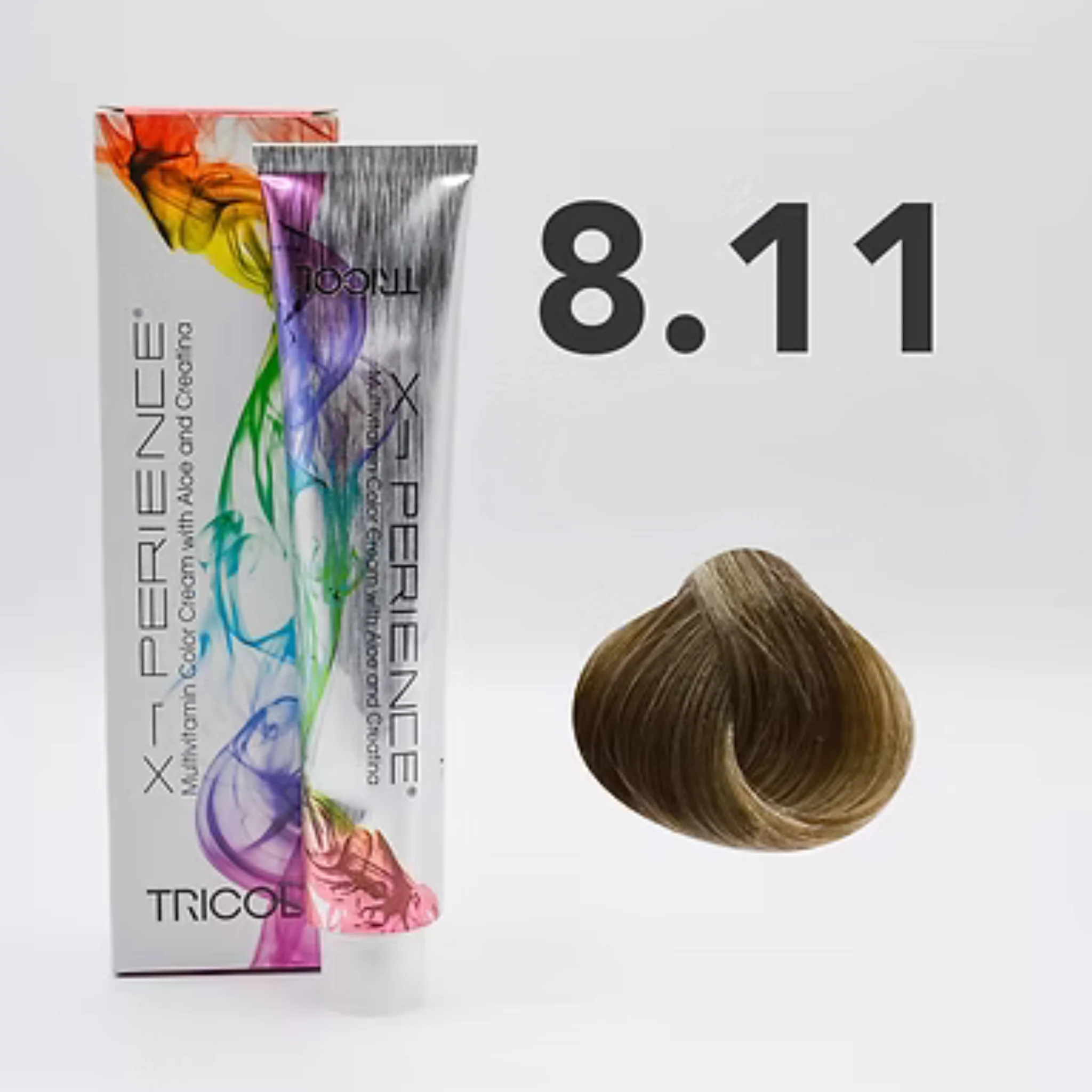 Tricol Xperience – Permanente Haarverf-8.11-Licht intens asblond- 100 ml