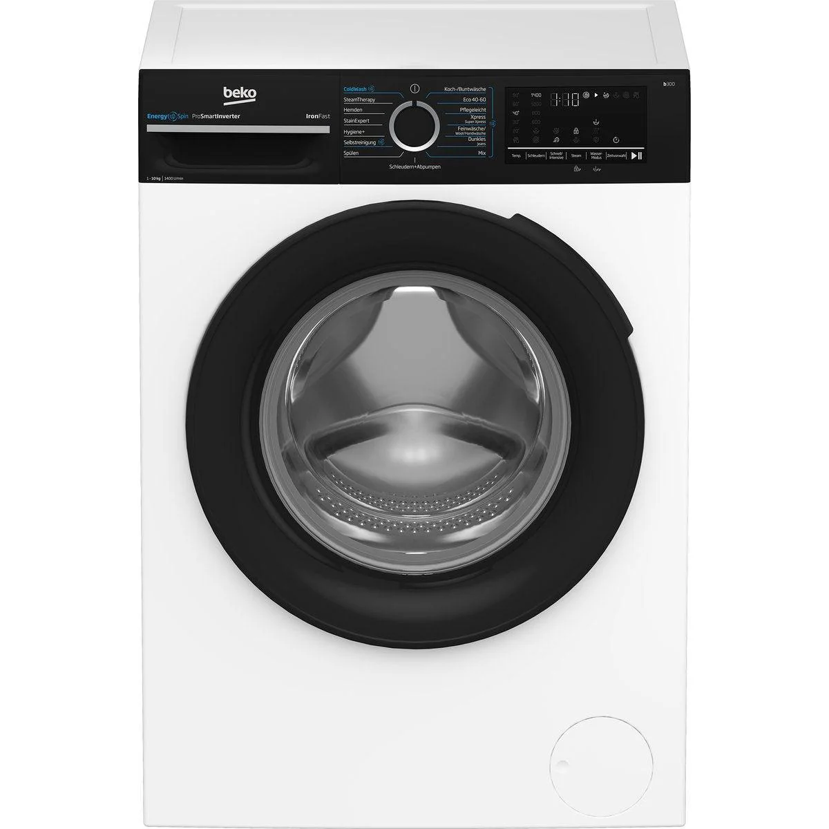 Beko BM3WFU41041B – Wasmachine – 10 kg – 1400 RPM – Zwart/Wit