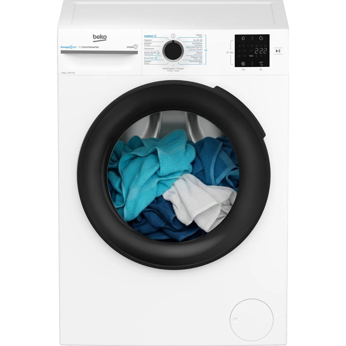 Beko BM3WFT31041W – Wasmachine – 10 kg – EnergySpin – Wit