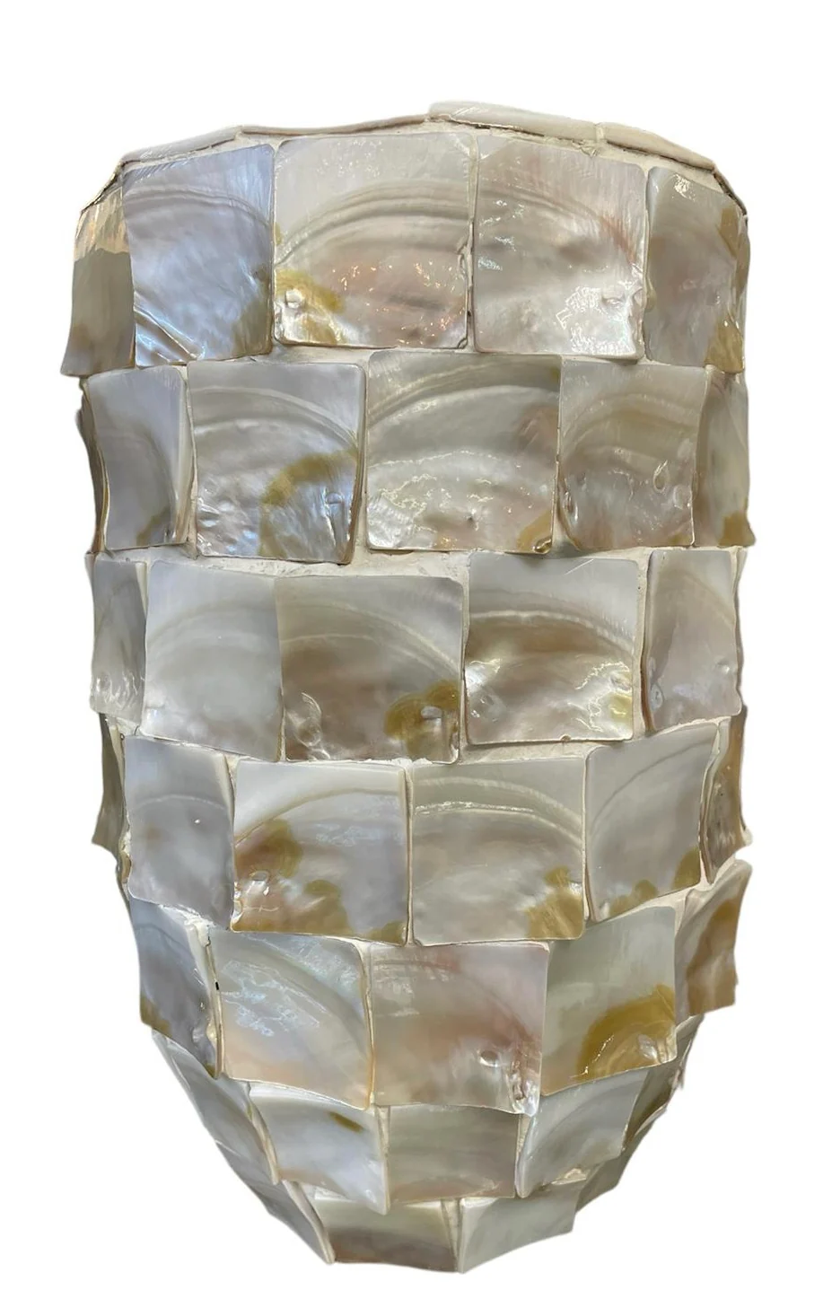 Schelpen vaas beige (crème )