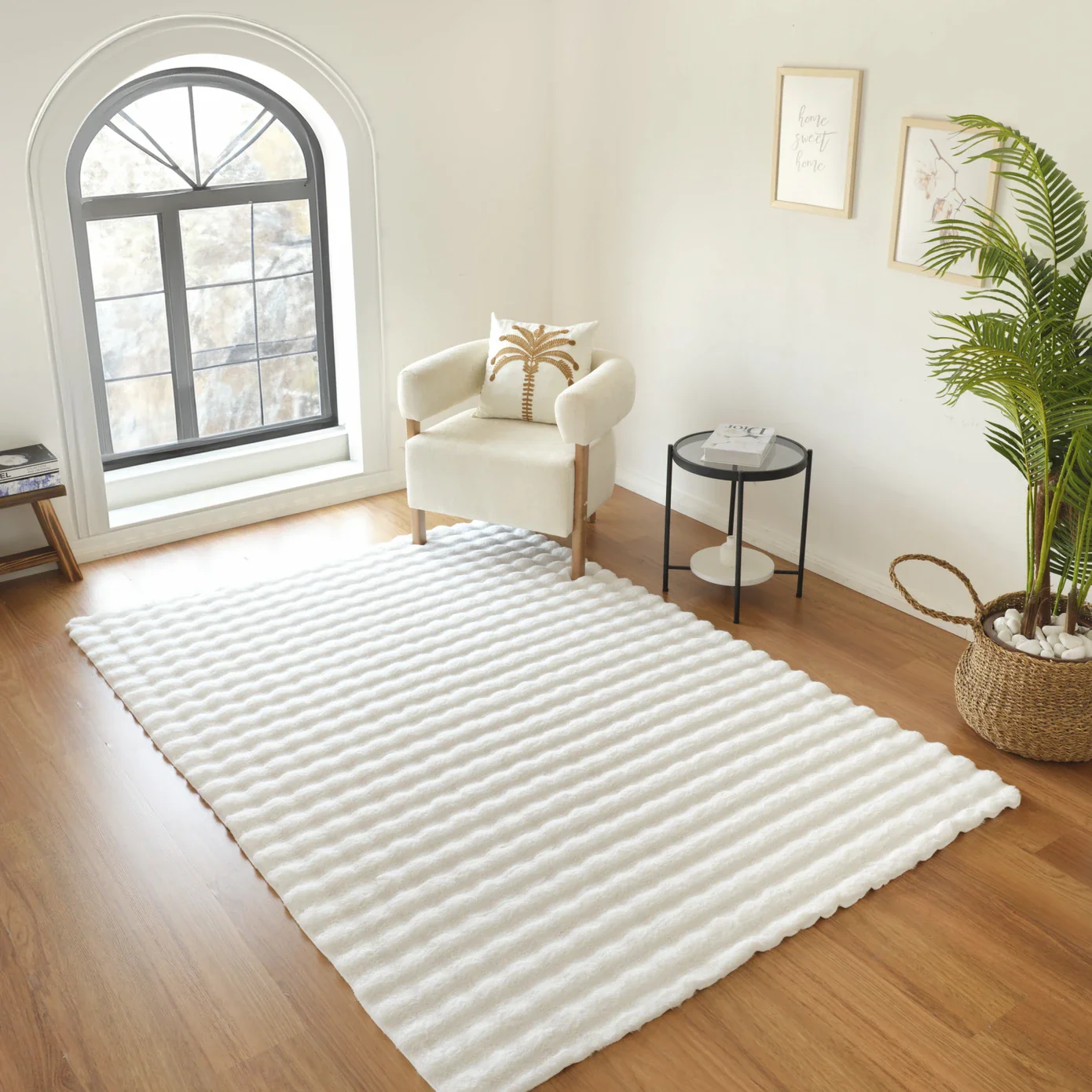 Kashmir Tapijt 7/24 Cosy Premium Bubble Wit 80×150 cm