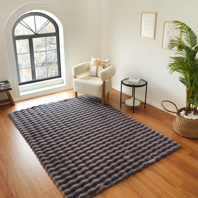 Kashmir Tapijt 7/24 Cosy Premium Bubble Antraciet 120×180 cm