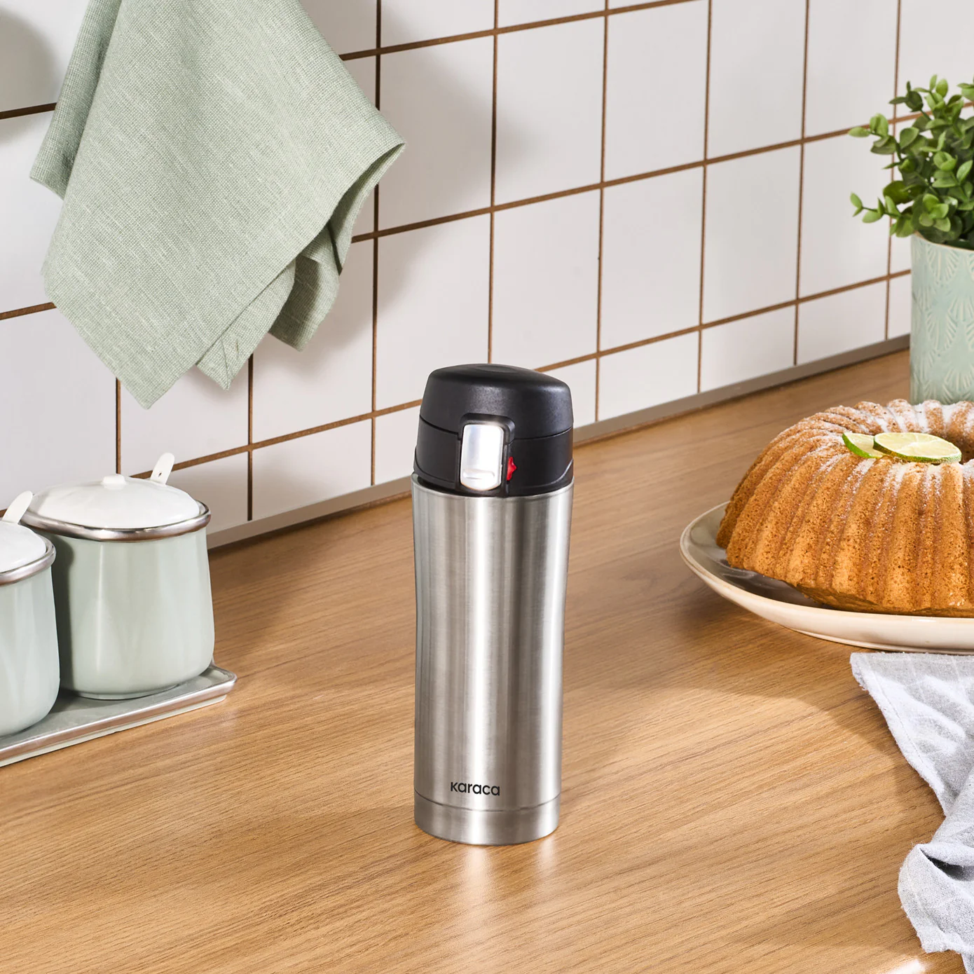 Karaca Pluton Roestvrijstalen Lekkagevrije Thermos Inox 450 ml