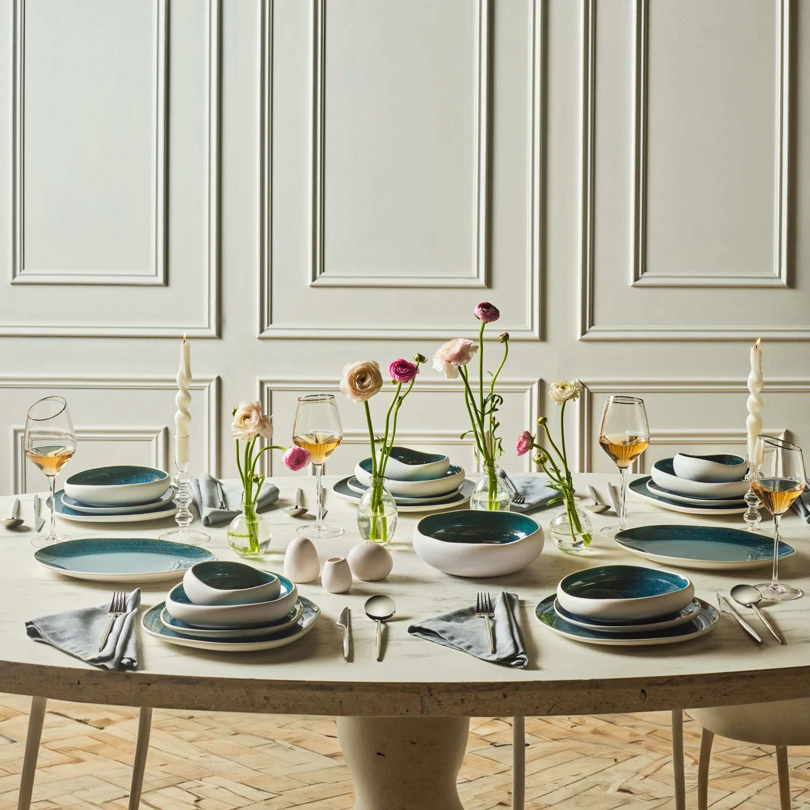 Karaca Earth Collection New Galactic Oscar Reactive Glaze 55-delige Serviesset voor 12 Personen, Multi - Afbeelding 2