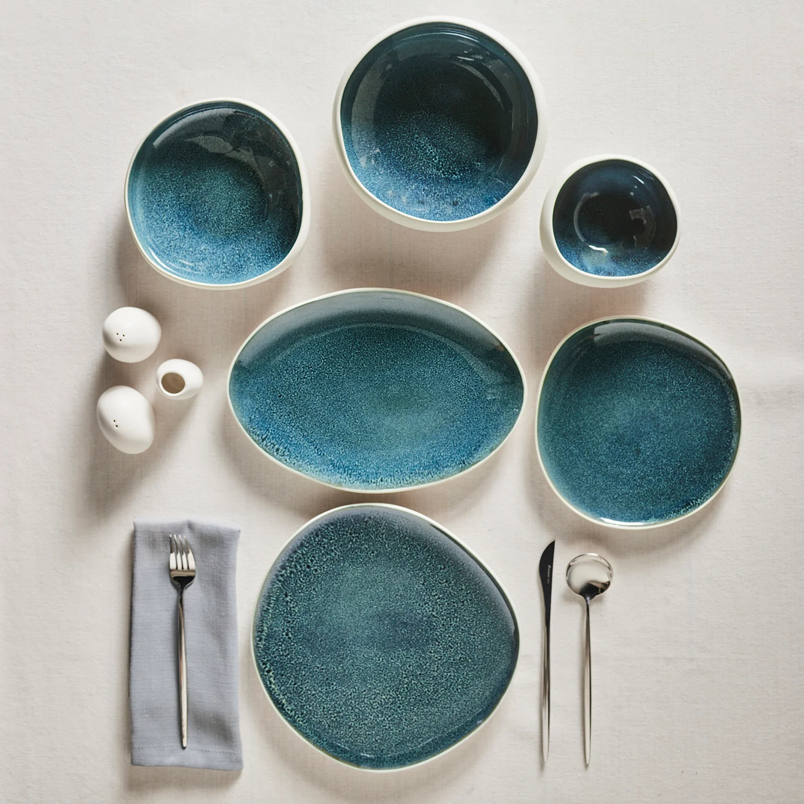Karaca Earth Collection New Galactic Oscar Reactive Glaze 55-delige Serviesset voor 12 Personen, Multi - Afbeelding 3