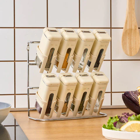 Karaca Luminous, 9-delig kruidenpotjesset, Crème