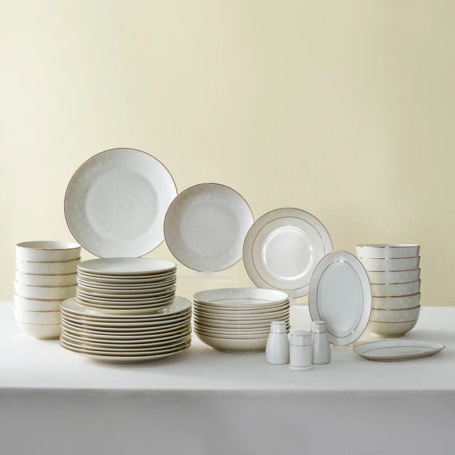 Karaca Elegance Bone Mandarin 53-delig tafelservice voor 12 personen Goud