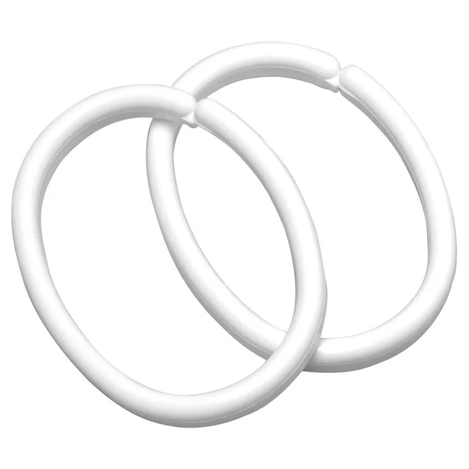Sealskin Clips douchegordijn ringen wit – set van 12