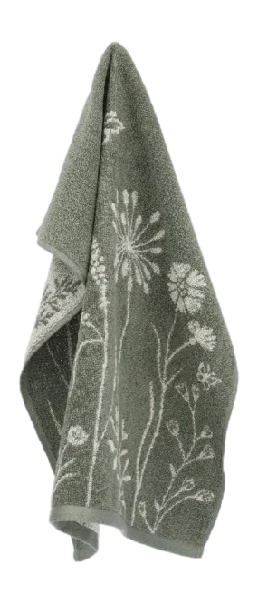 Bunzlau Castle Keukendoek Wild Flowers – Dark Green