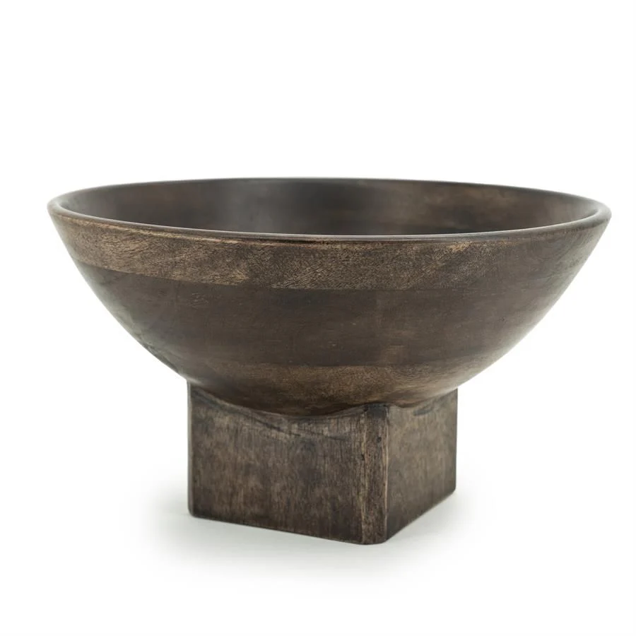 BY-BOO Bora vaas/schaal large mangohout bruin 30x30x17 cm