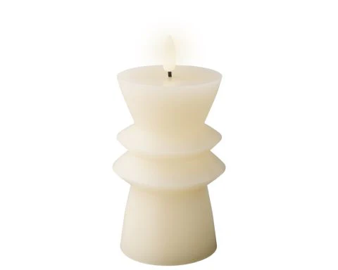 Lumineo LED kaars Wax crème Ø 7,7 x 14,5 cm