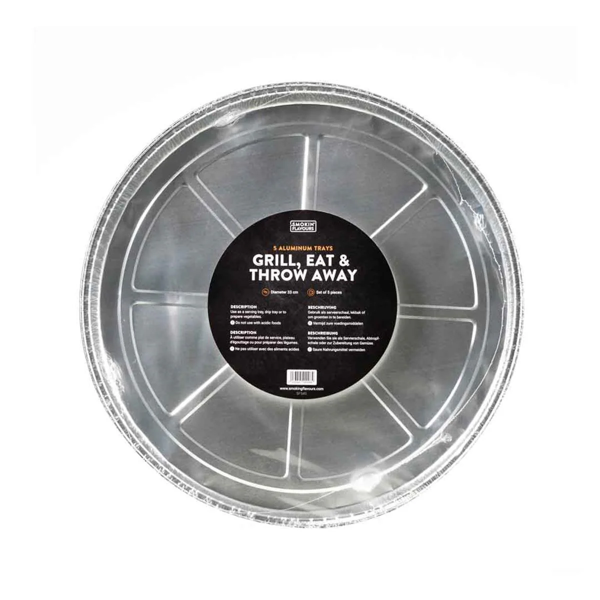 Aluminium Druippan Rond Large 33cm (5 stuks)