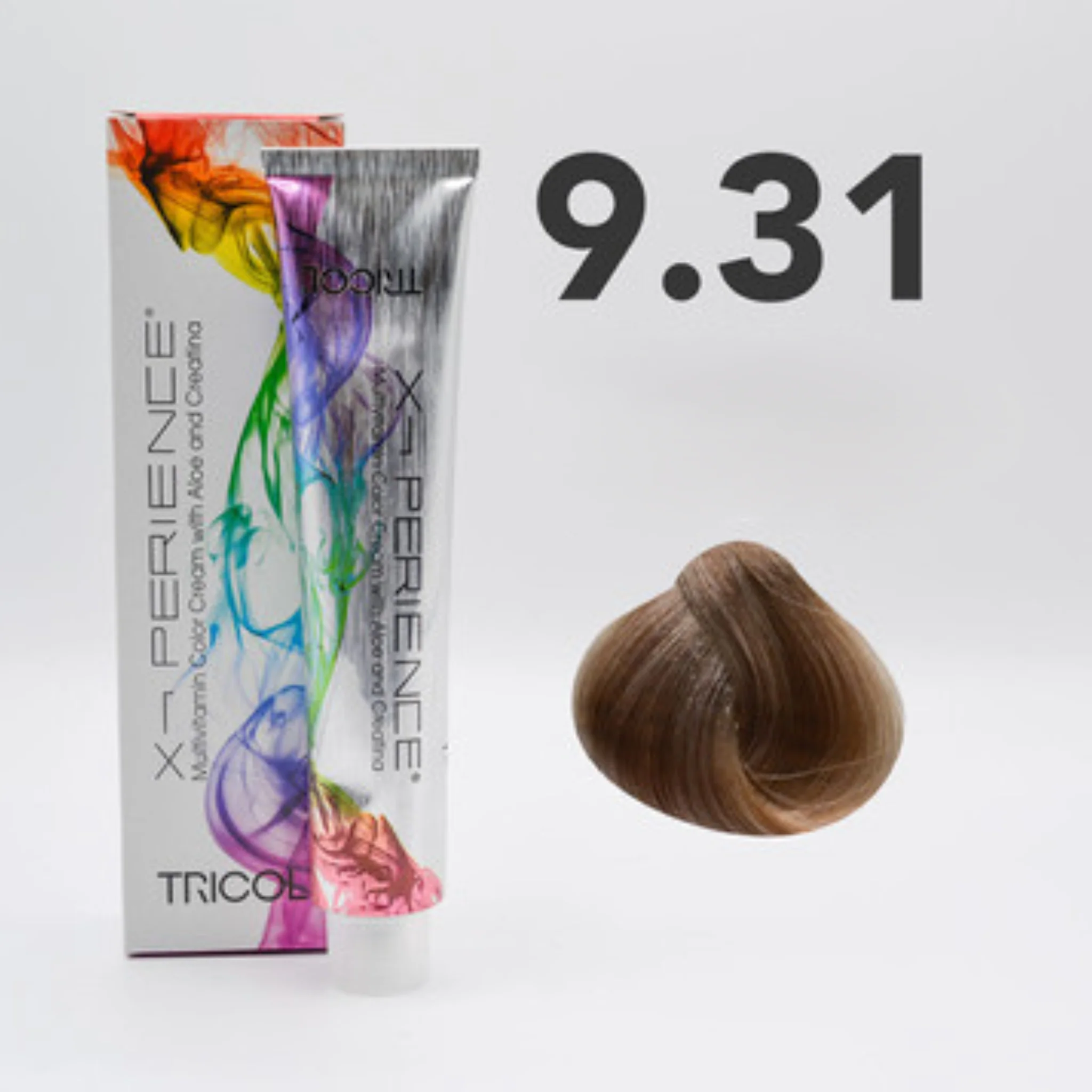 Tricol Xperience – Permanente HaarVerf – 9.31 – Zeer licht Goudblond Asblond – 100 ml
