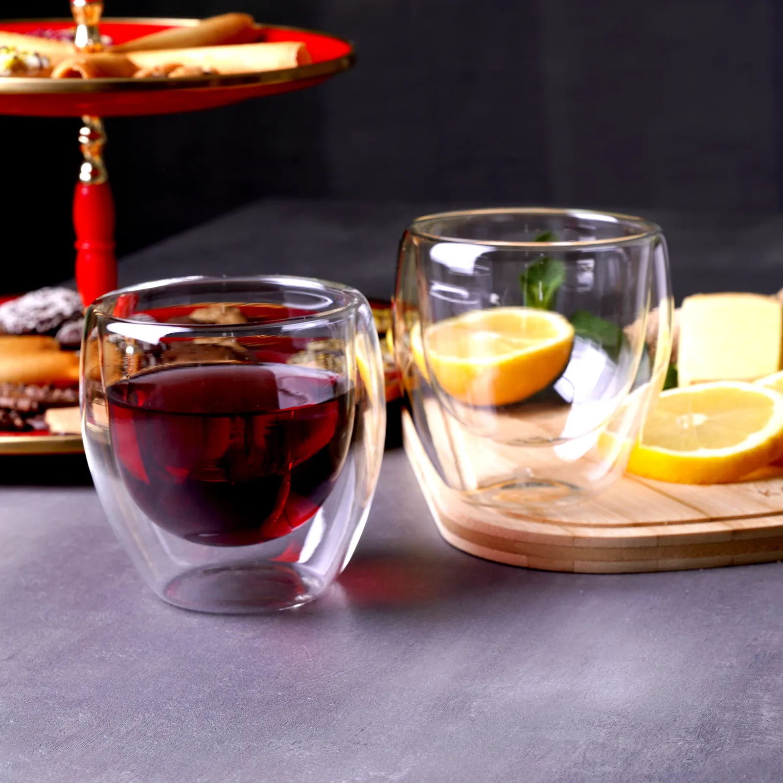 Karaca dubbelwandige borosilicaat glazen cappucinokopjes, 2-delig, 150 ml