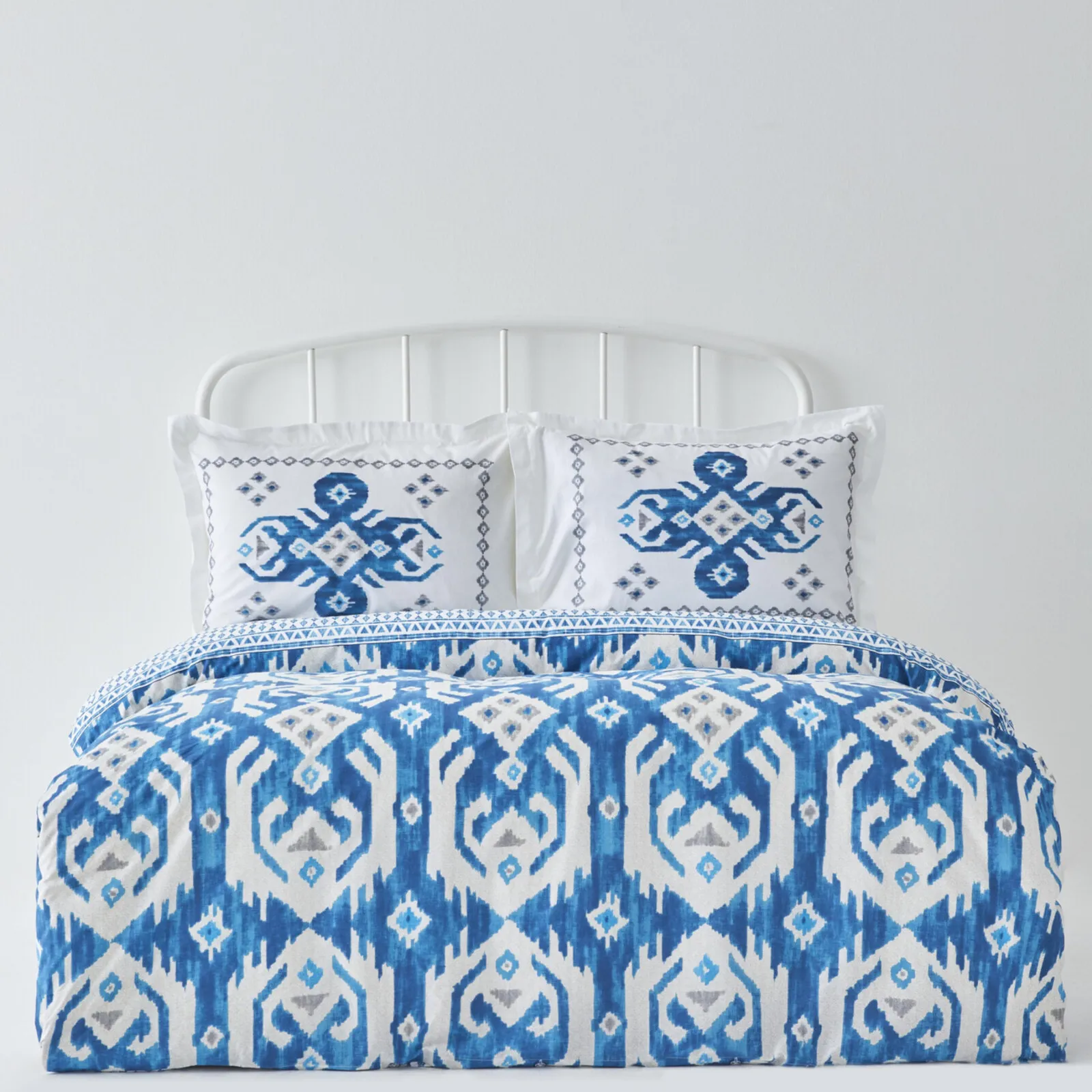 Karaca Home Neos blauw – tweepersoons dekbedovertrekset van katoen