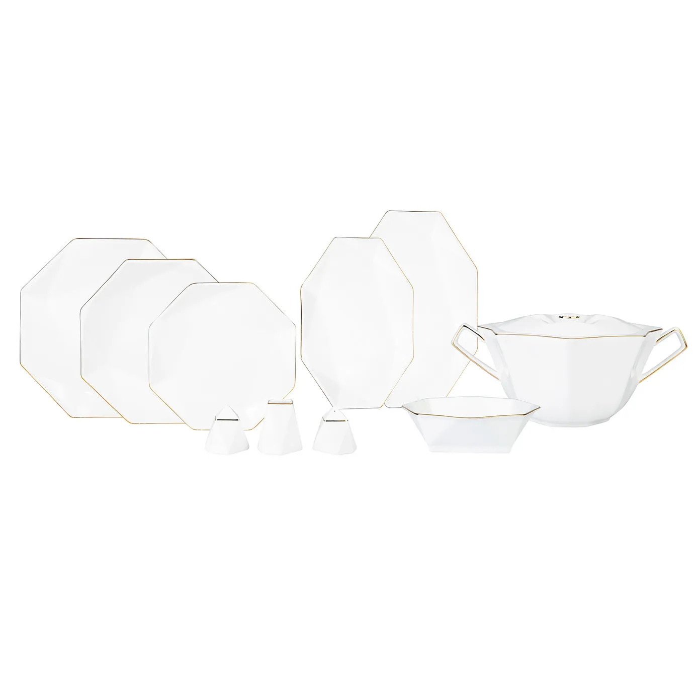 Karaca Fine Pearl Quartz Gold 62-delig tafelservies voor 12 personen