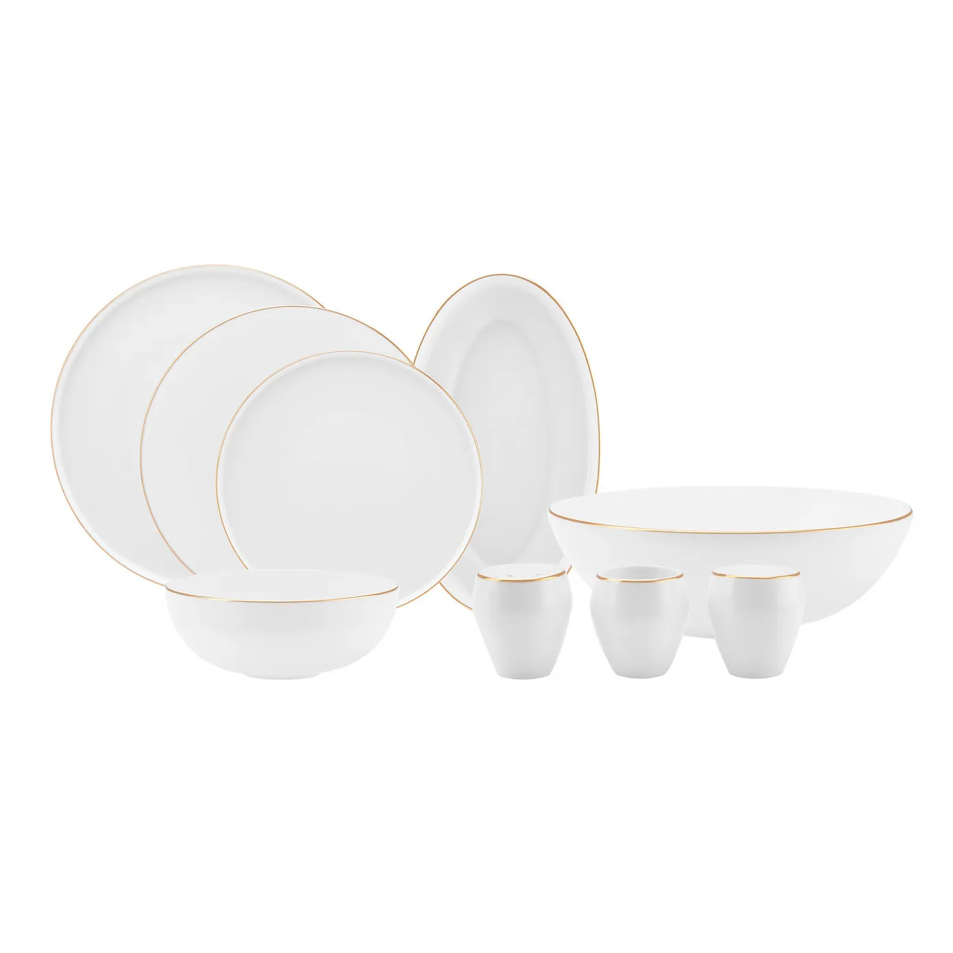 Karaca Streamline Meridian Gold – 59-delig servies voor 12 personen