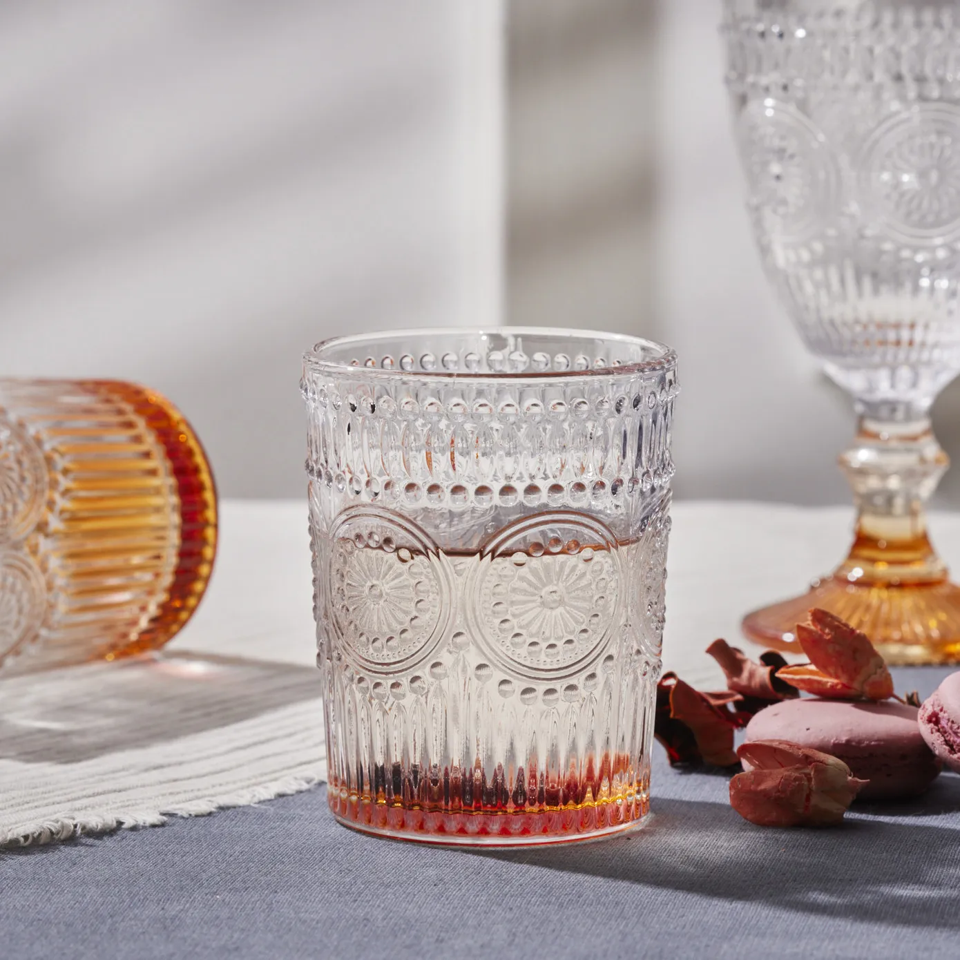 Karaca Zonnebloem Waterglas, Oranje