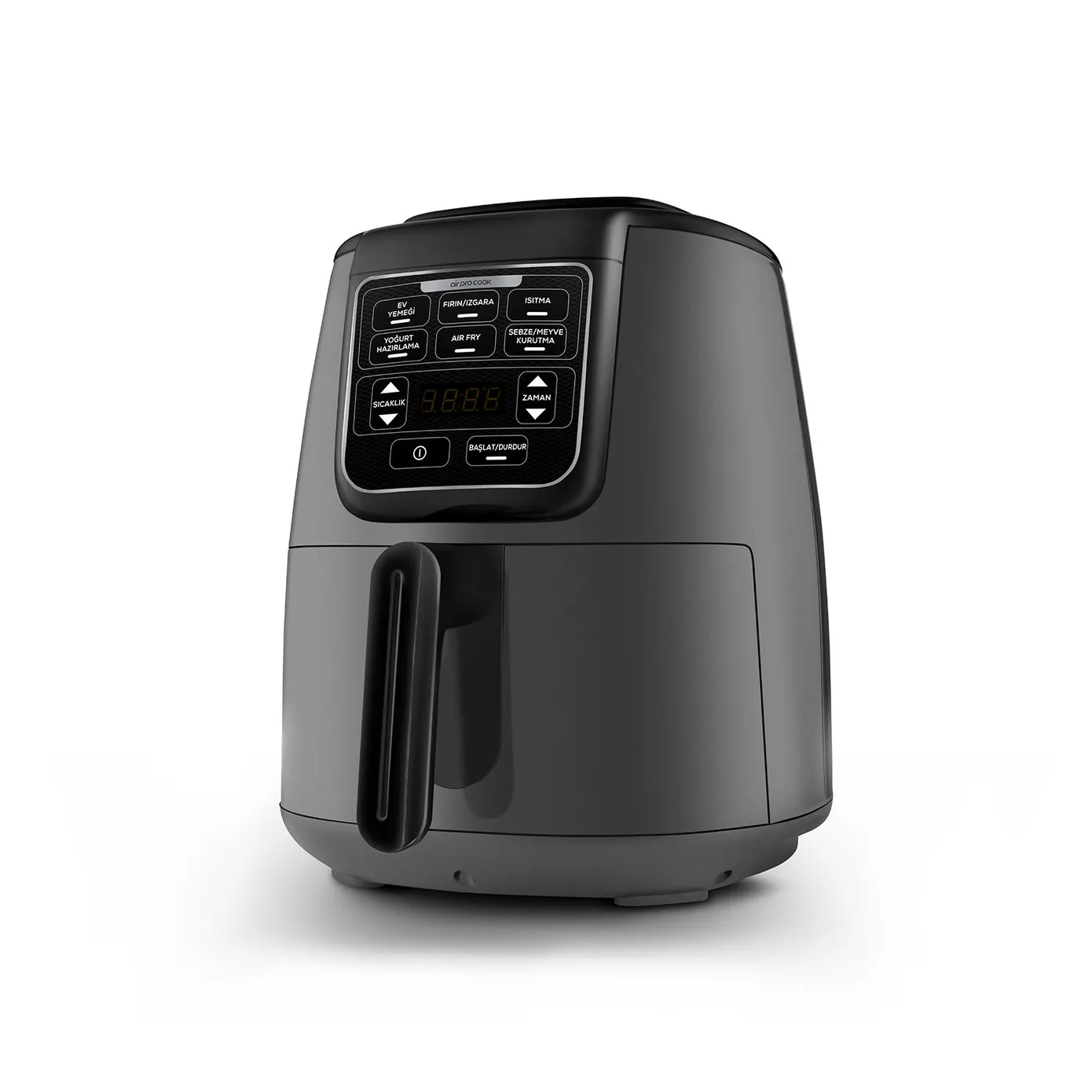 Karaca Air Cook XL 2 in 1 Airfryer Space Grijs Zwart