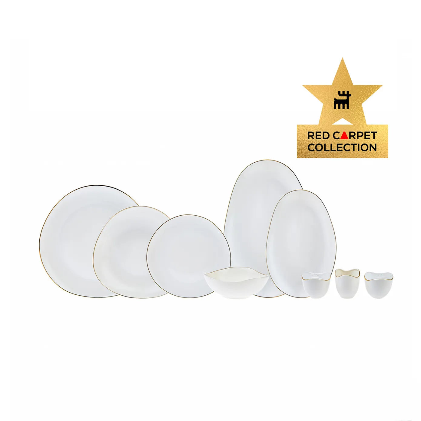 Karaca Red Carpet Collection Middle Streamline 56-delige serviesset voor 12 personen