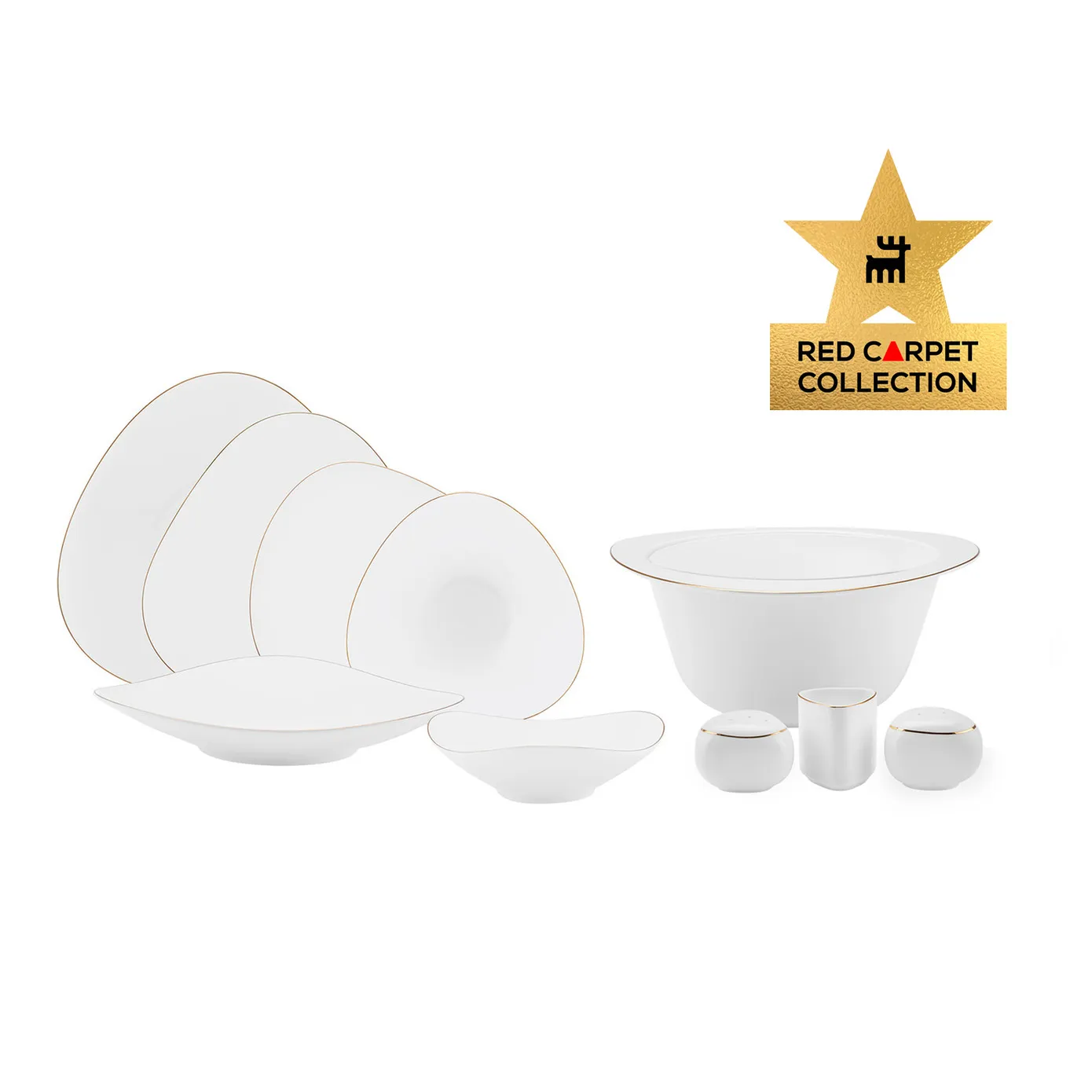 Karaca Red Carpet Collection Fine Pearl Extra Tristan – 62-delig servies voor 12 personen