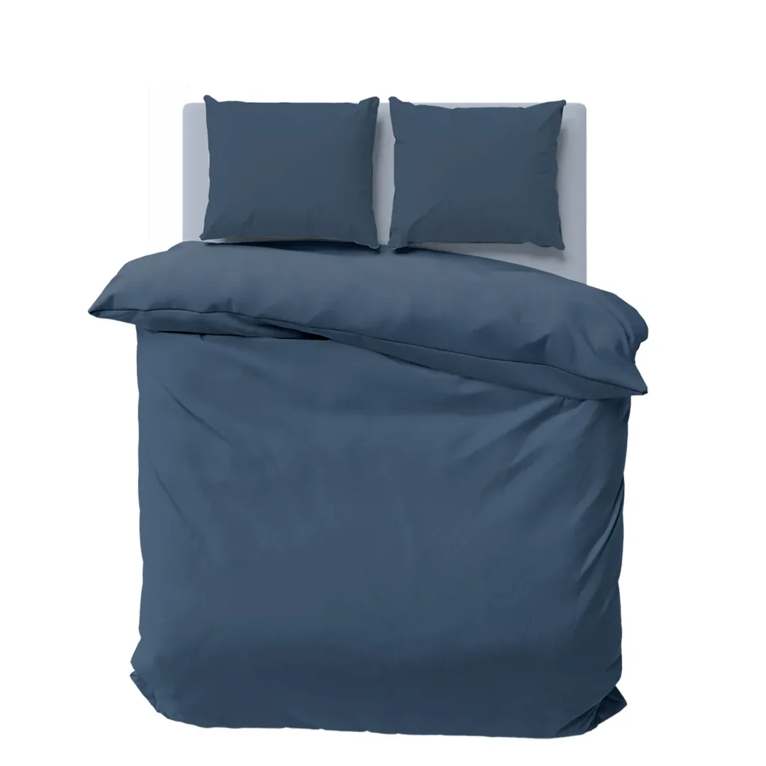Nautica Solid Double Indigo Dekbedovertrekset, 200×200, 2x80x80