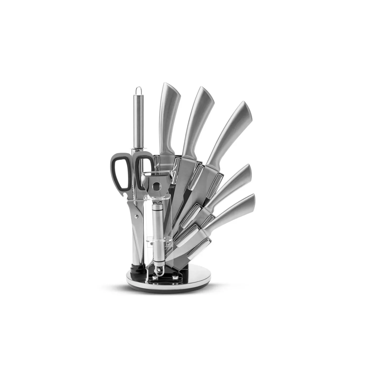 Karaca Master Palm Steel messenset, 9-delig