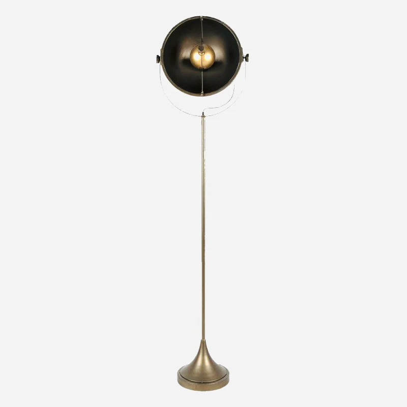 Vloerlamp op voet koperkleurig