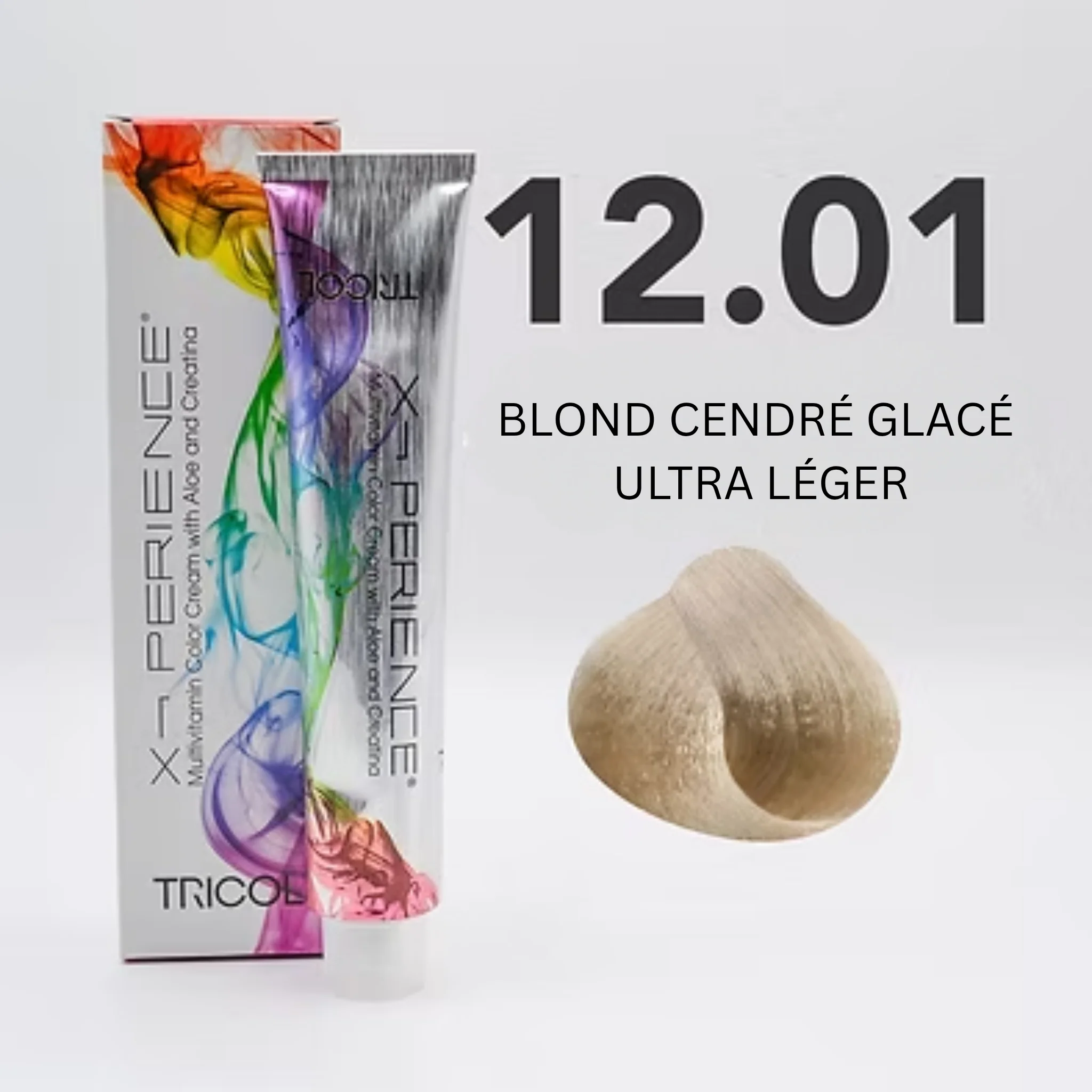 Tricol Xperience – Permanente Haarverf – 12.01 – Ultra Licht IJs-Asblond – 100 ml
