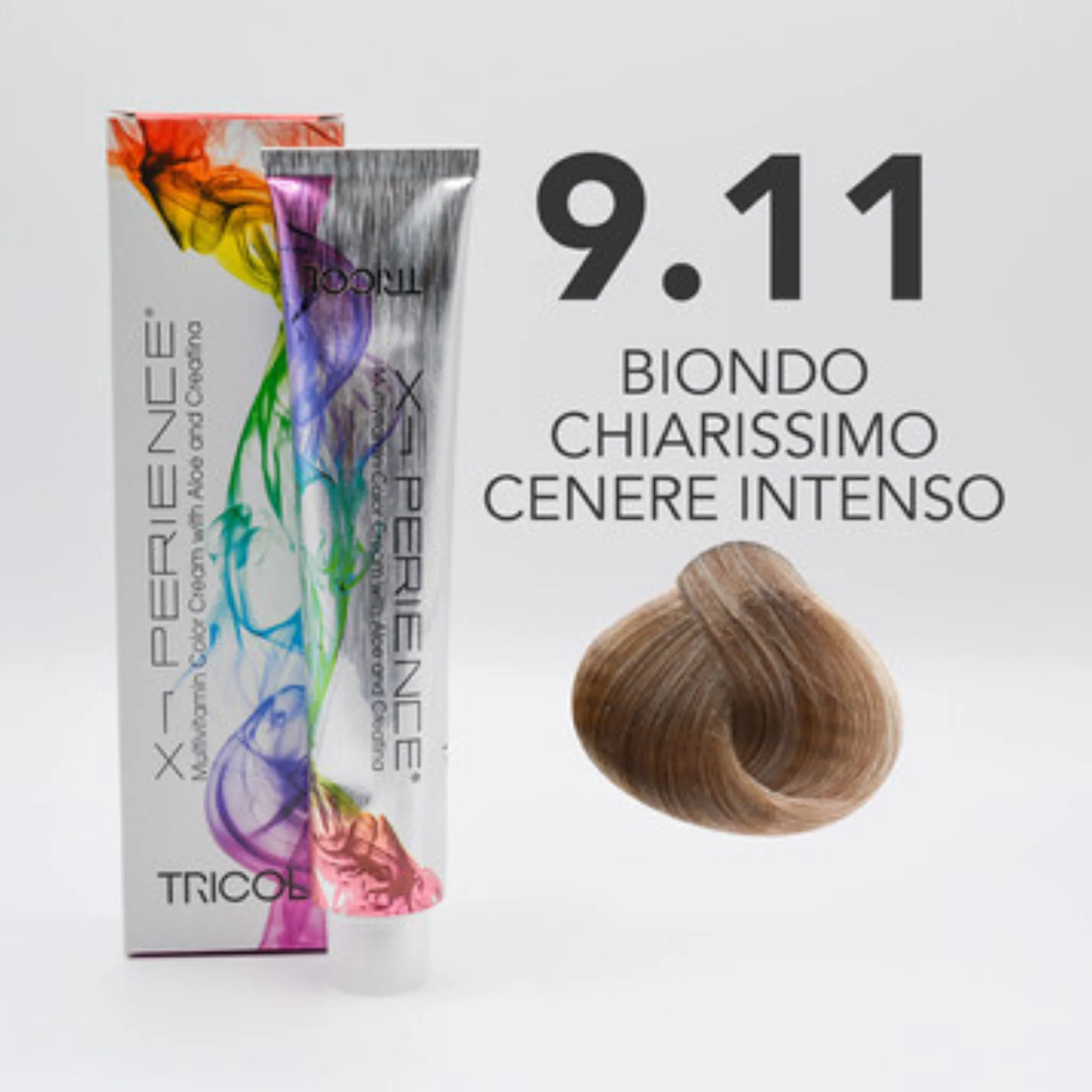 Tricol Xperience – Permanente Haarkleuring – 9.11 – ZEER LICHT INTENS ASBLOND – 100 ml