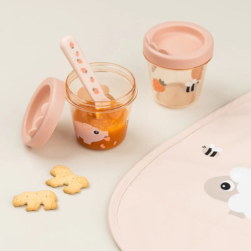 Babyvoedingcontainers (2 stuks) – Bewaarbakjes – Tiny Farm – Poeder – Done by Deer