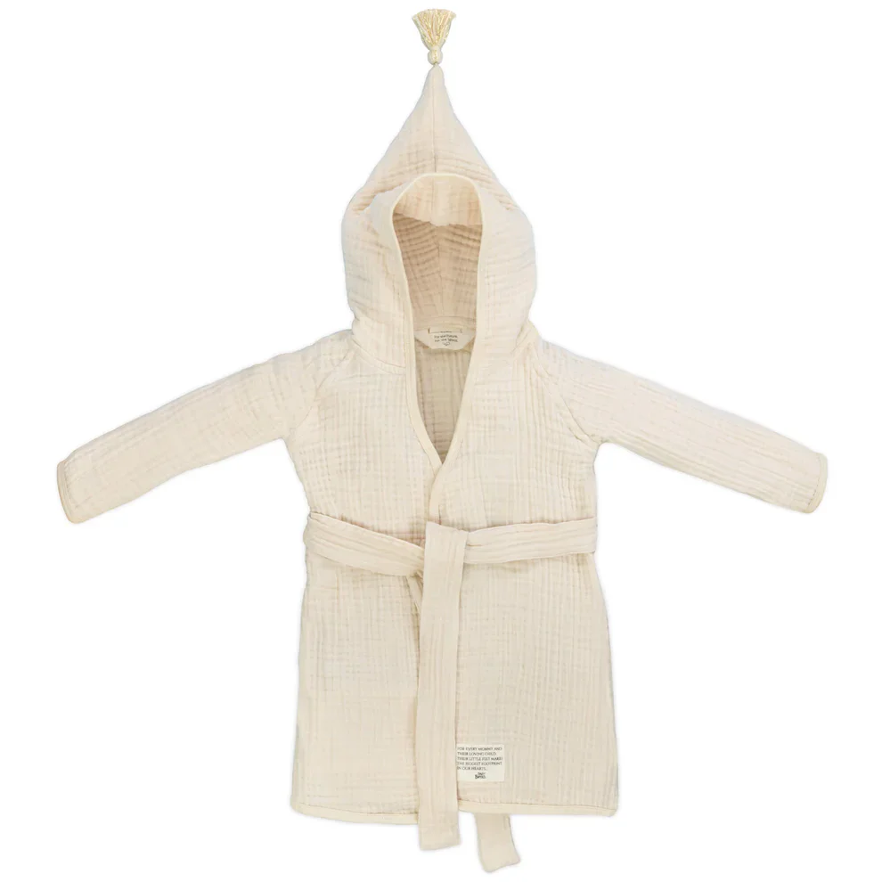 Badjas Kind – Sandshell – Beige – Biologisch katoen – Baby Bello