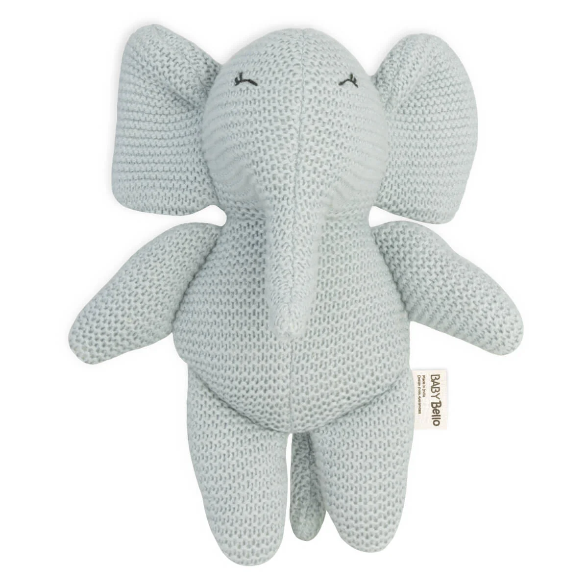 Rammelaar knuffel – Elvy de Olifant Knuffel – Biologisch katoen – Baby Bello