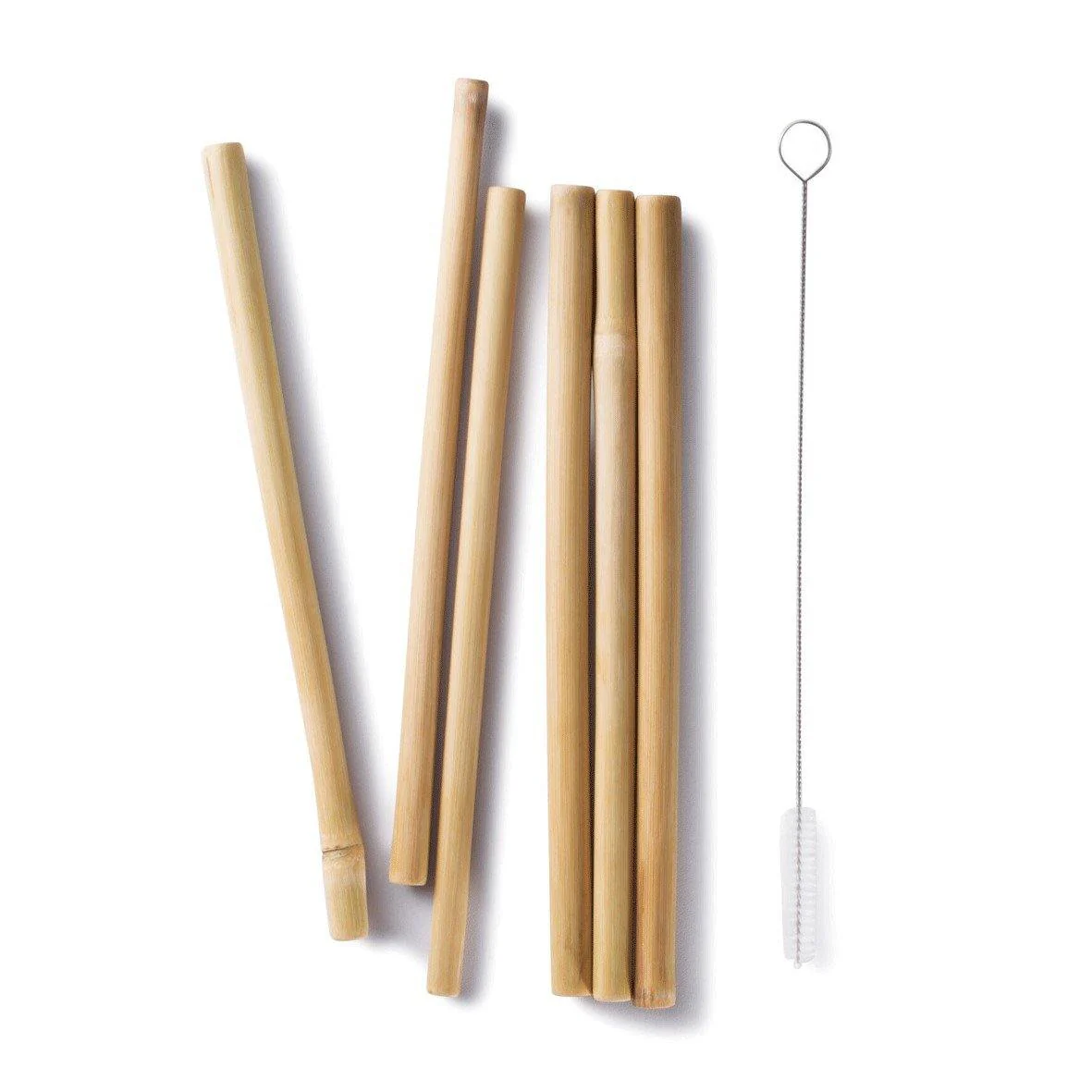 Bamboe Rietjes – Identiek – Set van 6 incl. Borstel