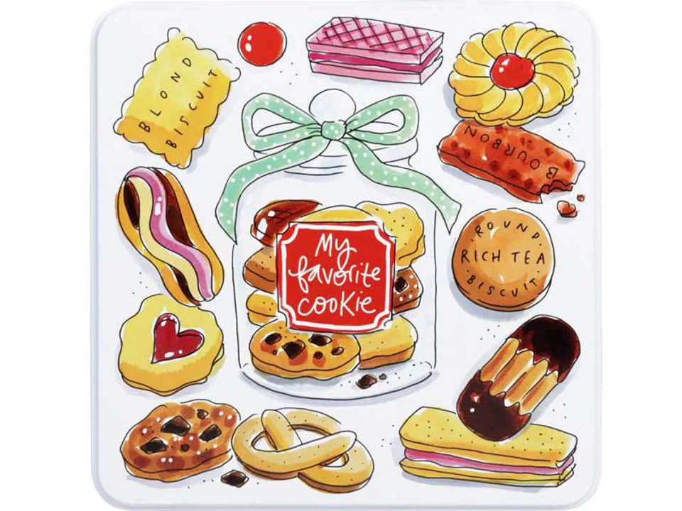 Blond Amsterdam EB Cookie Tin Box – Vierkant Koekblik
