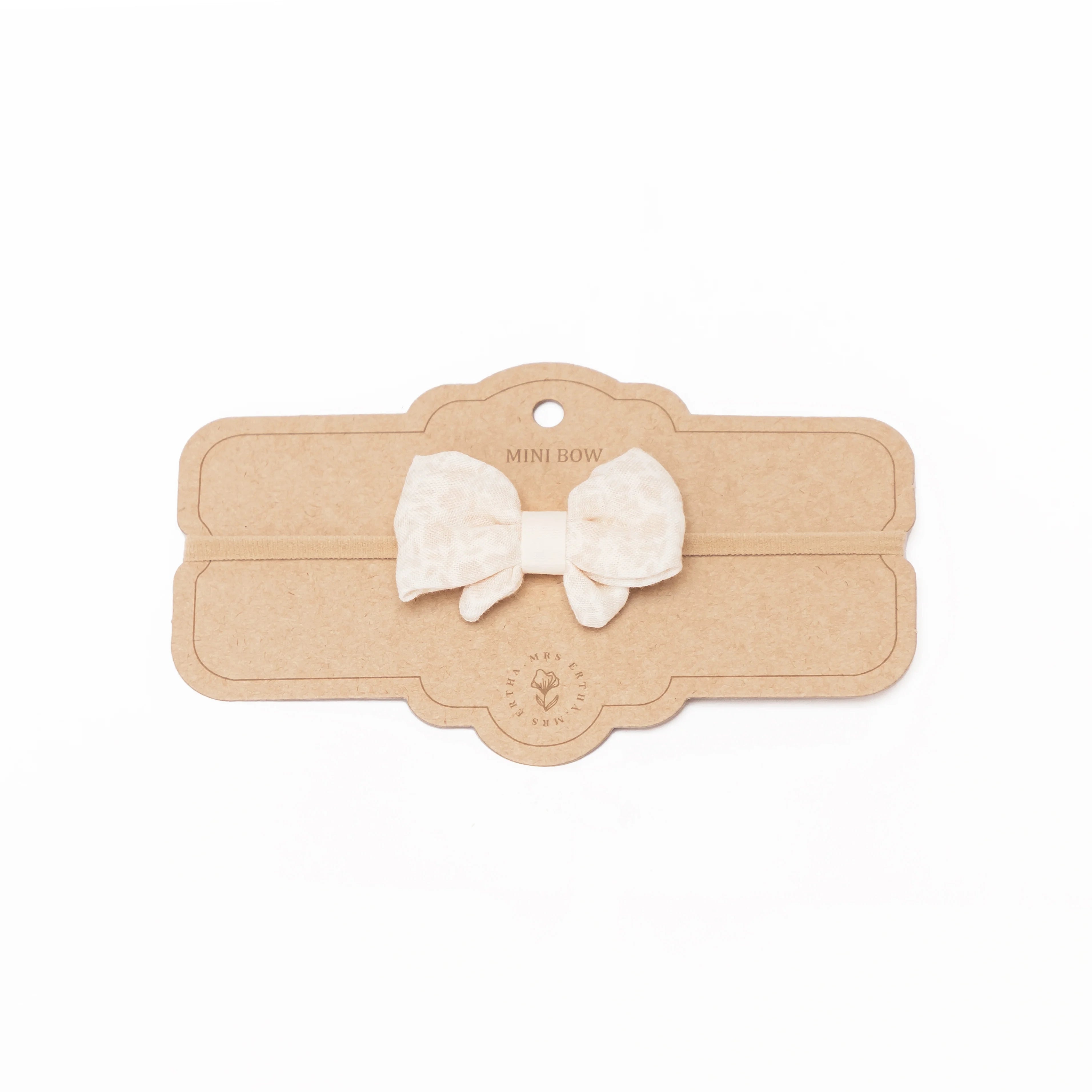 Baby haarbandje met strik – Biologisch katoen – Bouquet Silhouette – Mrs Ertha