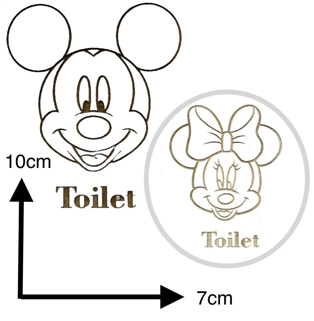Gegraveerde Toilet bordje