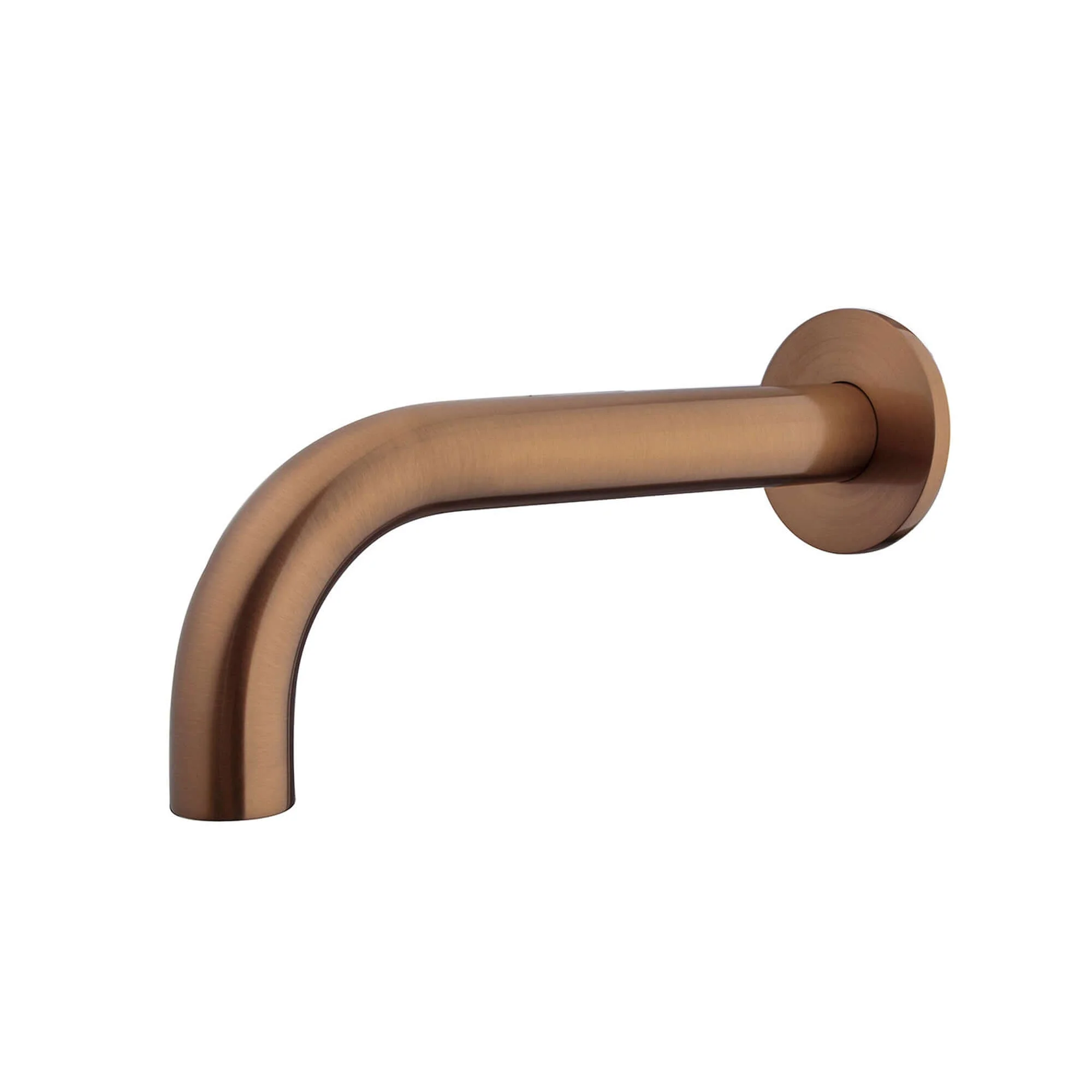 Caral baduitloop rond 20 cm 1/2” geborsteld brons koper PVD
