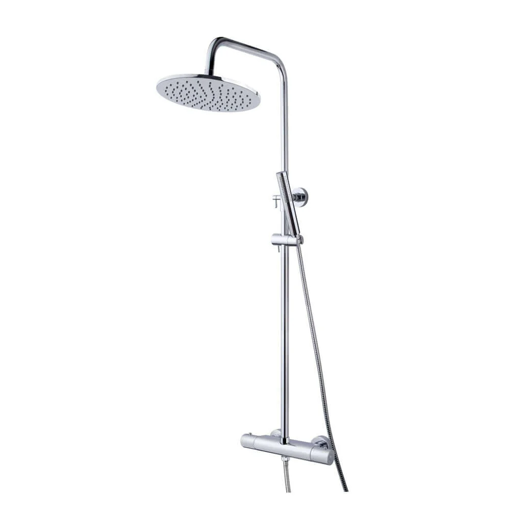 Caral thermostatische regendoucheset opbouw chroom