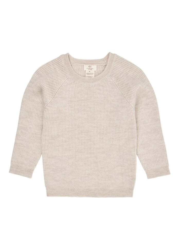 Gebreide Baby Trui – Merino Classic Rib Knit – Merinowol – Pale Cream – Copenhagen Colors