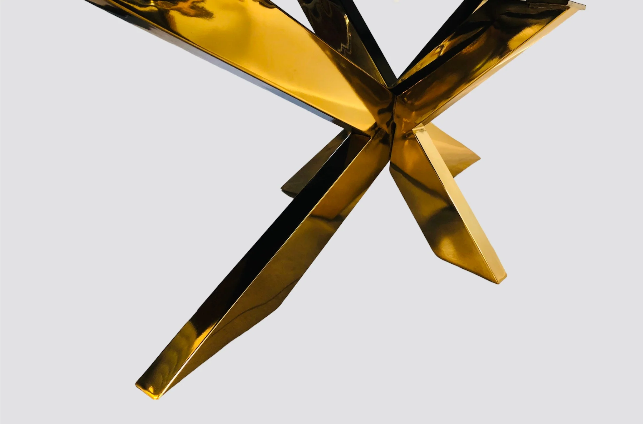 Design marmeren bruin eetkamertafel vierkant goud