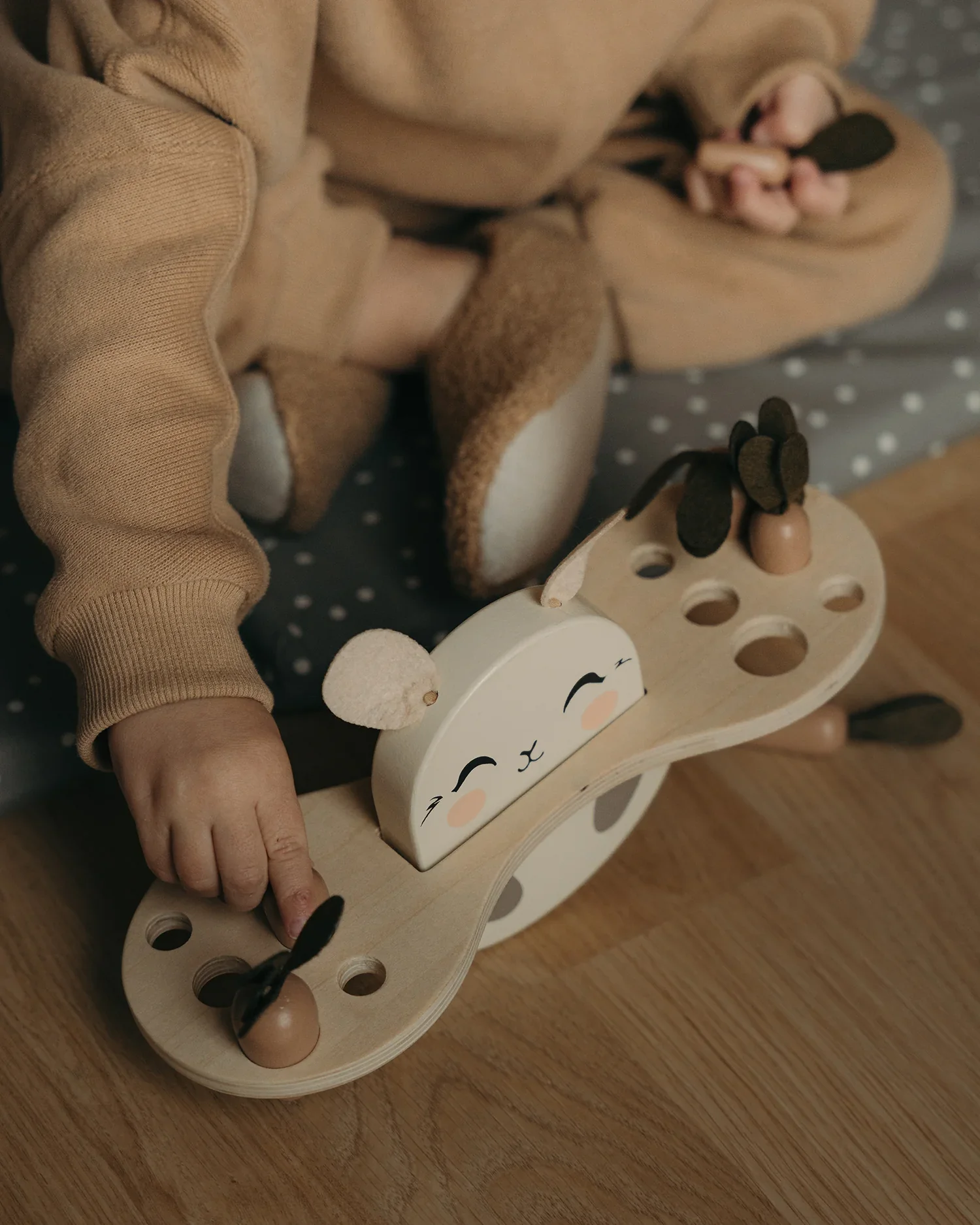 Evenwicht puzzel – Bunny Balance – Houten speelgoed – Mrs Ertha