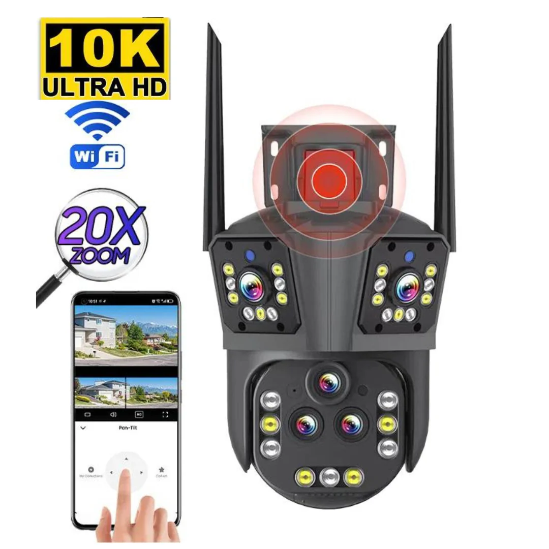 10K WiFi Beveiligingscamera met 20MP & 20× Zoom