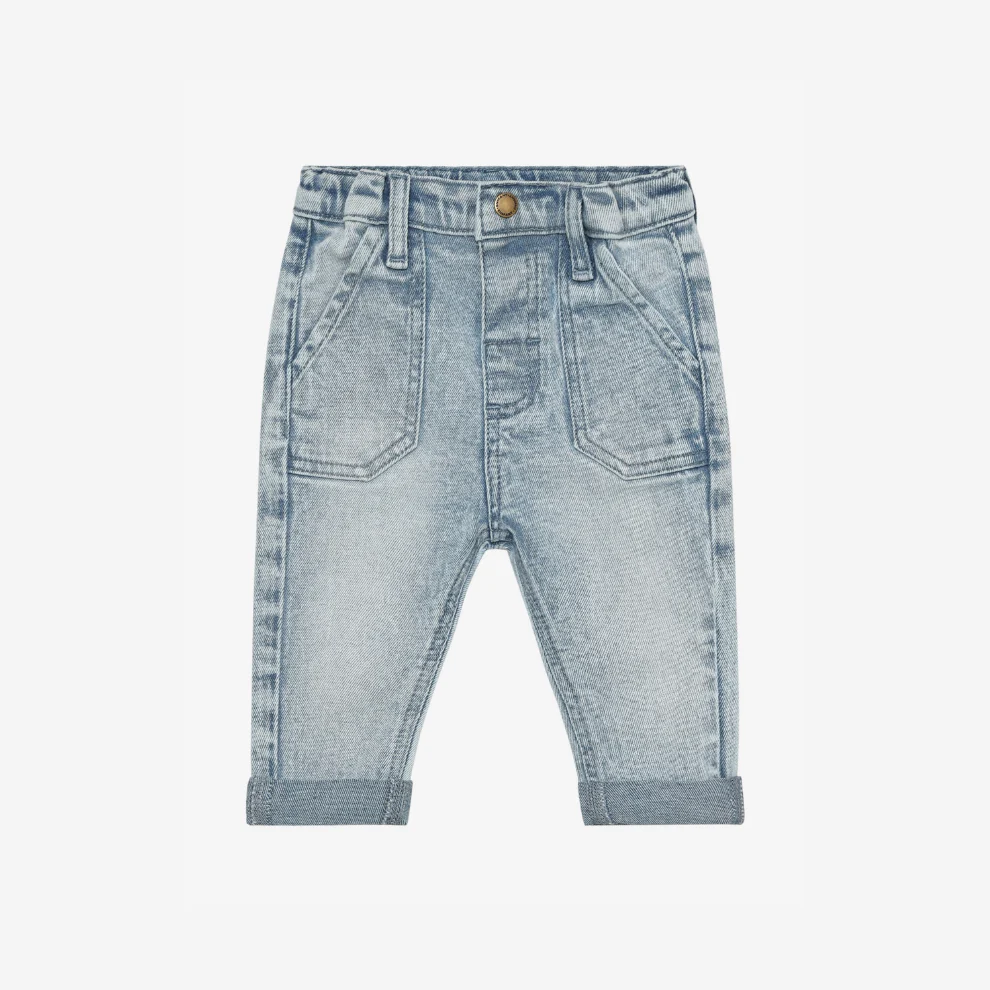 Baby spijkerbroekje – Katoenmix – Baby jeans – Light Blue Denim – EN FANT