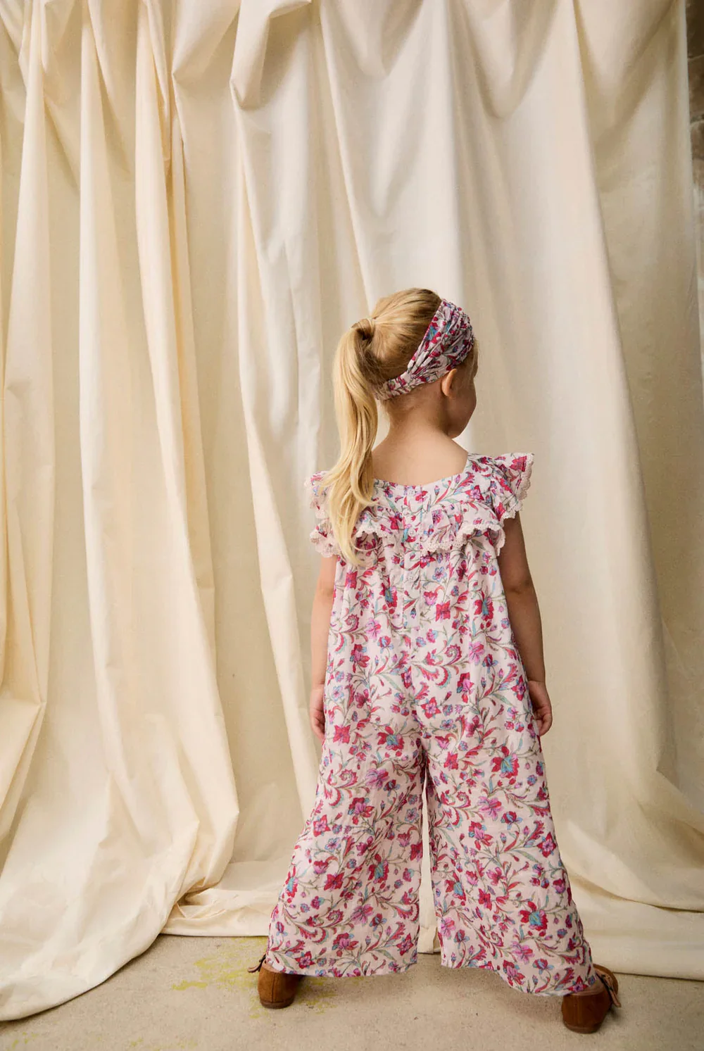 Jumpsuit – Overall Irma – Biologisch katoen – Cream Floral Haven – Louise Misha