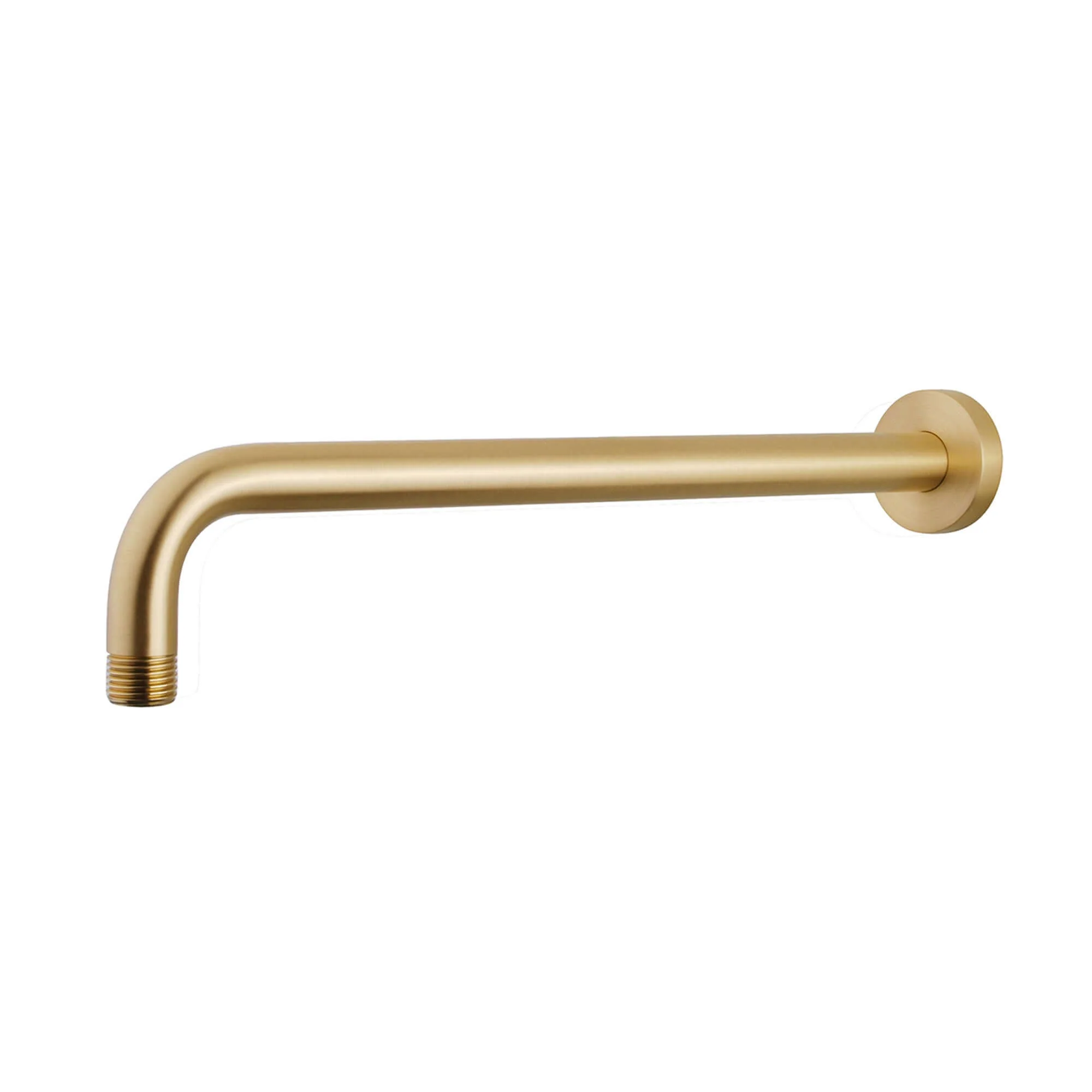 Gebogen Douchearm Wiesbaden Ronde Muurbeugel 45 cm Geborsteld Messing Goud