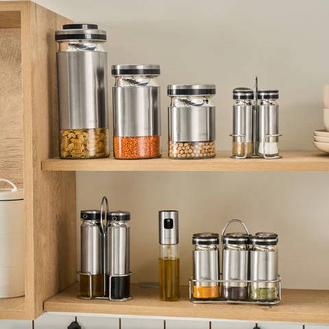 Karaca Stellum, 3-delige zout- en peperstrooierset, Inox